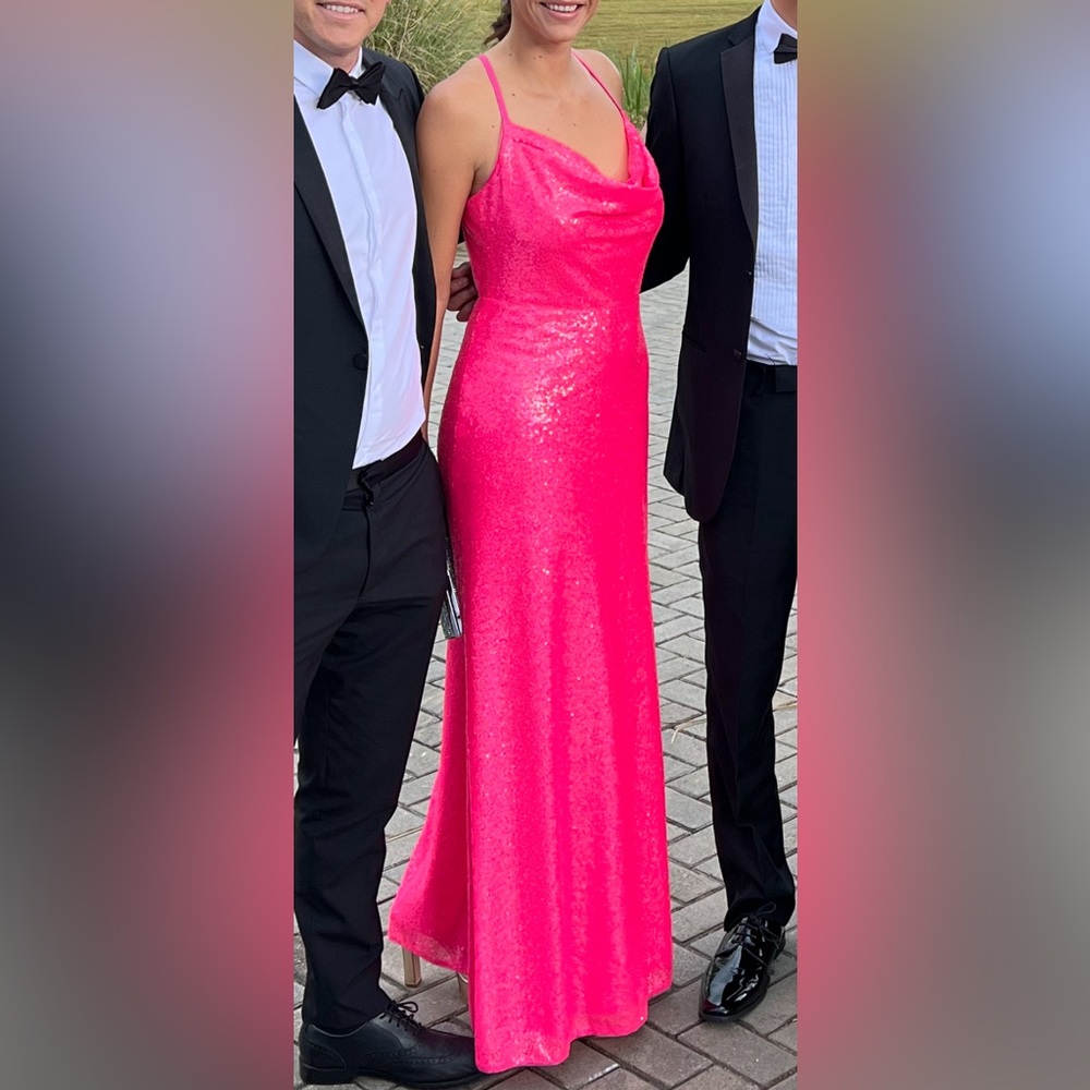 Aqua sequin gown